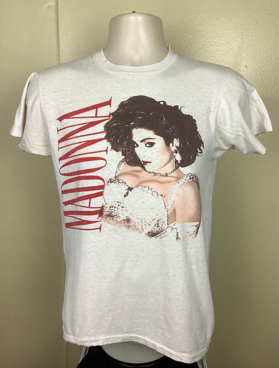 VINTAGE - ▪️85’s【MADONNA】 VINTAGE TEE Vtg 1985 Madonna T-shirt White S/M 80s Screen Stars New Wave