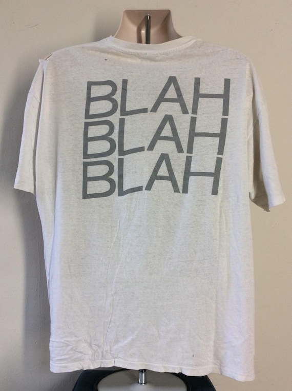 Vtg 1986 Iggy Pop Blah Blah Blah T-Shirt XL/XXL 8… - image 2