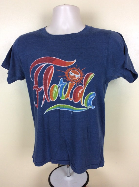 Vtg 70s Florida T-Shirt Blue S 50/50 Single Stitc… - image 4