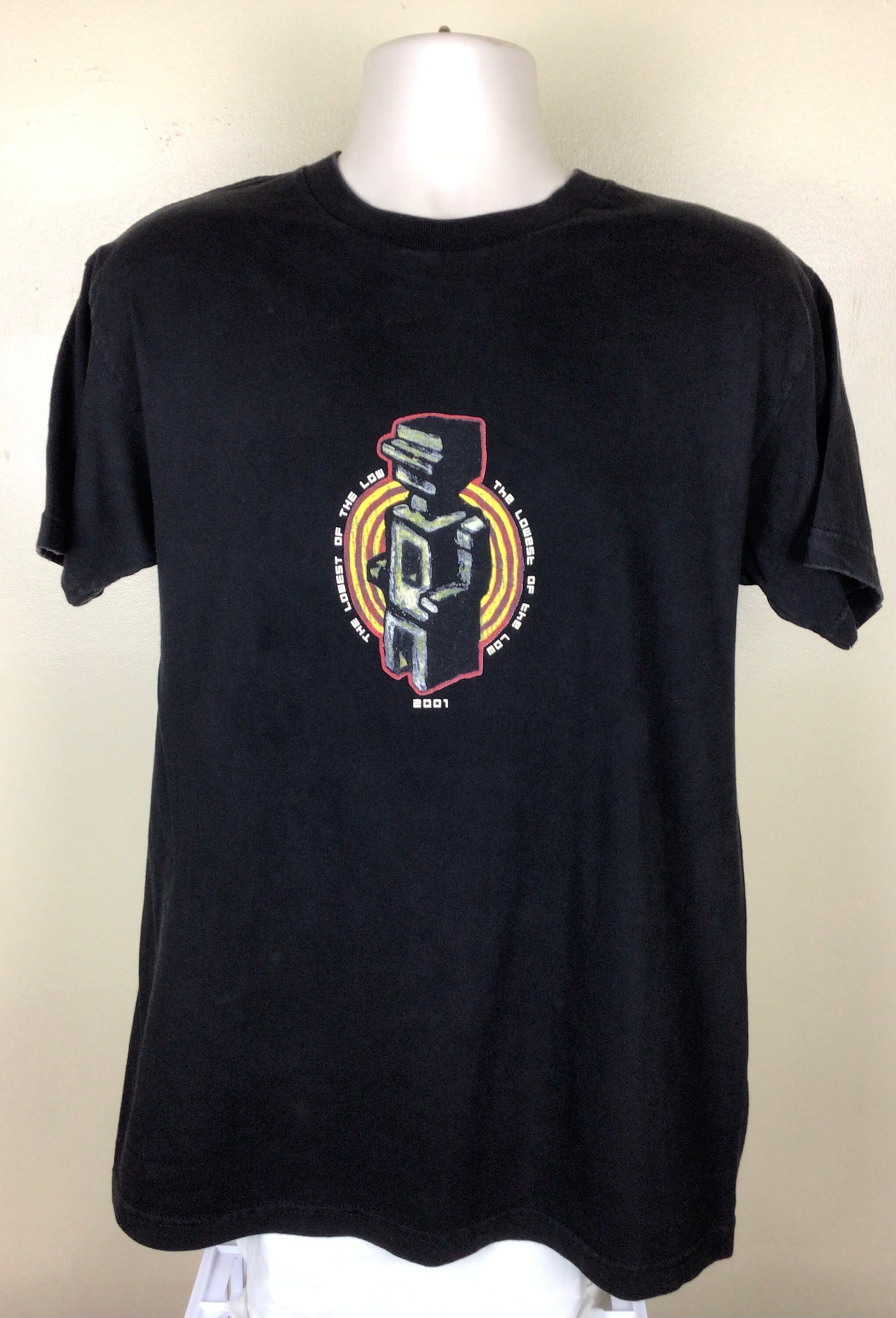 ★LOW CLASSIC★ TRIMMING 05 TSHIRTBLUE Vtg 2001 the Lowest of the Low T-shirt M/L Canadian Indie