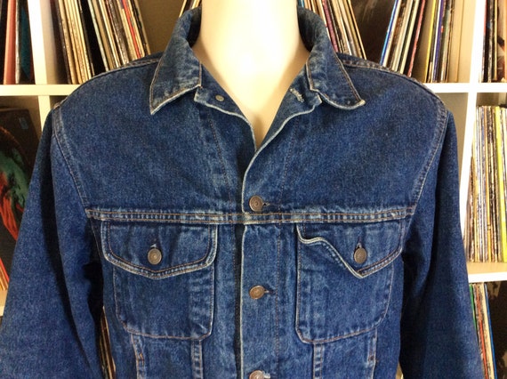 Vtg 70s 80s Gap Pioneer Buffalo Plaid Flannel Lining Denim Trucker 