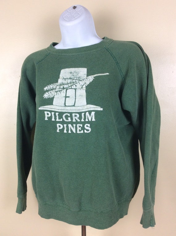 Vtg 70s Huskee Mills Pilgrim Pines Raglan Sweatsh… - image 9