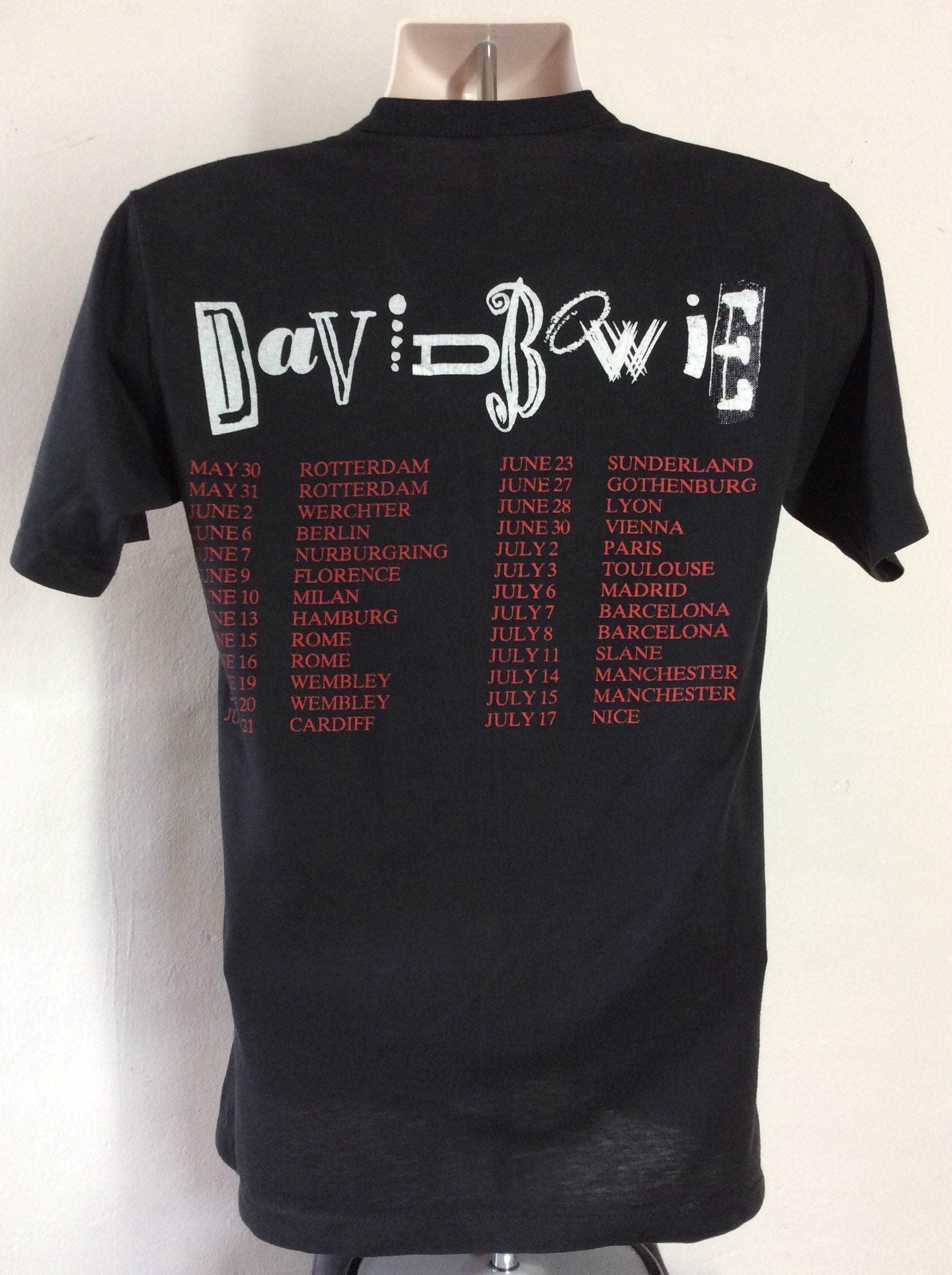 【福袋セール】 Vtg 1987 T-shirt Koncert Tour Spider Glass Bowie David ミュージシャン