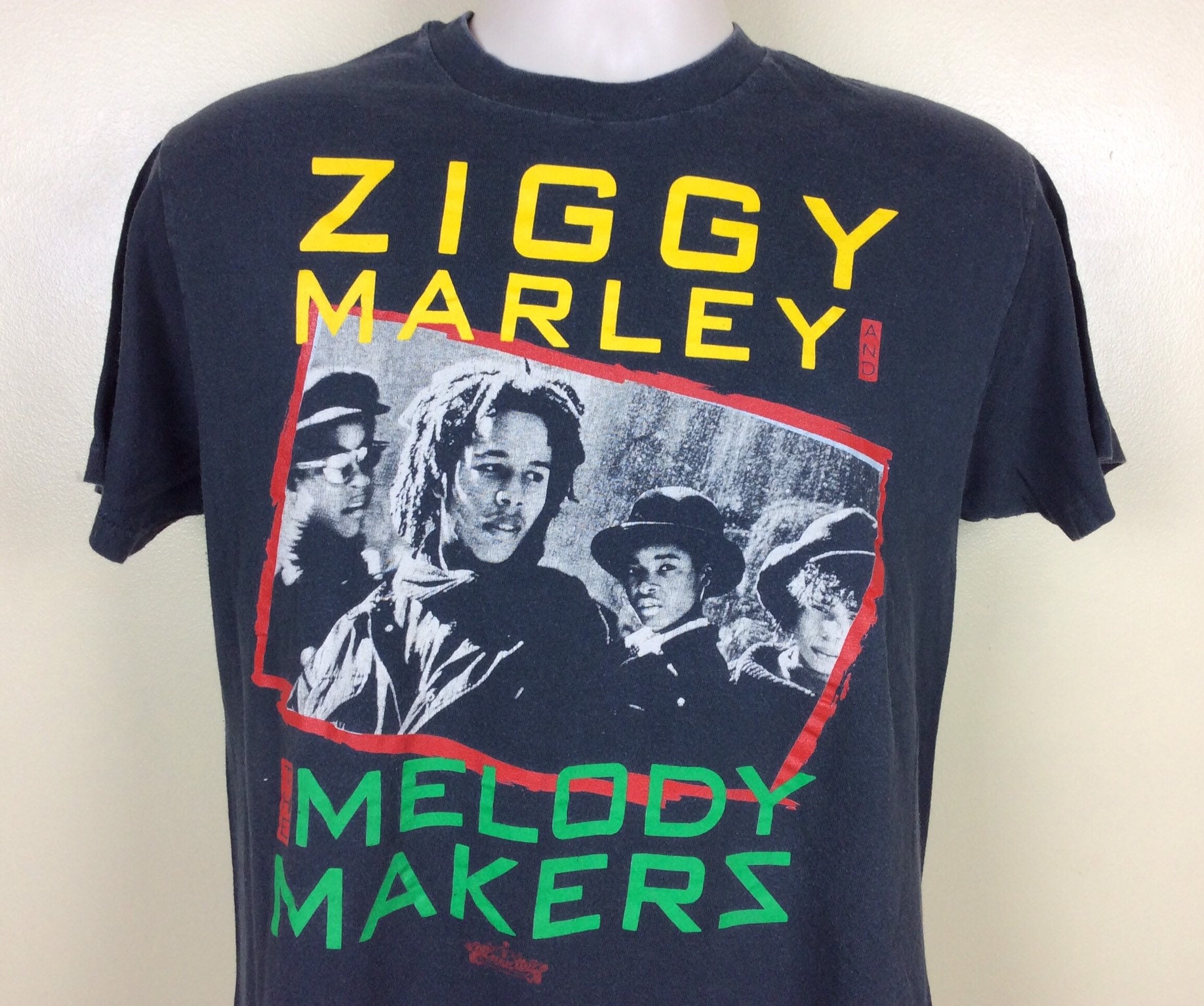 Vtg 80s Ziggy Marley And The Melody Makers T-Shirt Black M/L