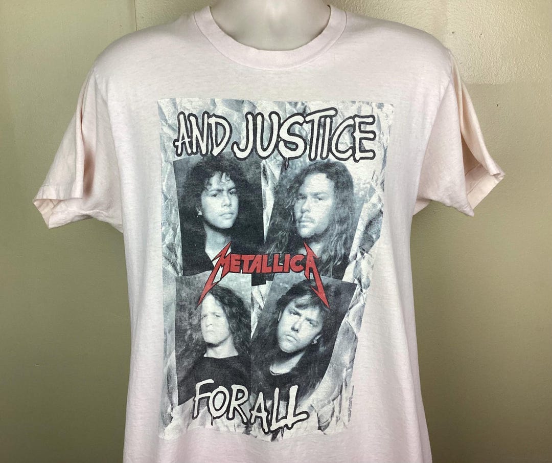 Vintage Metallica and Justice for All T-shirt 1988 80s Heavy Metal