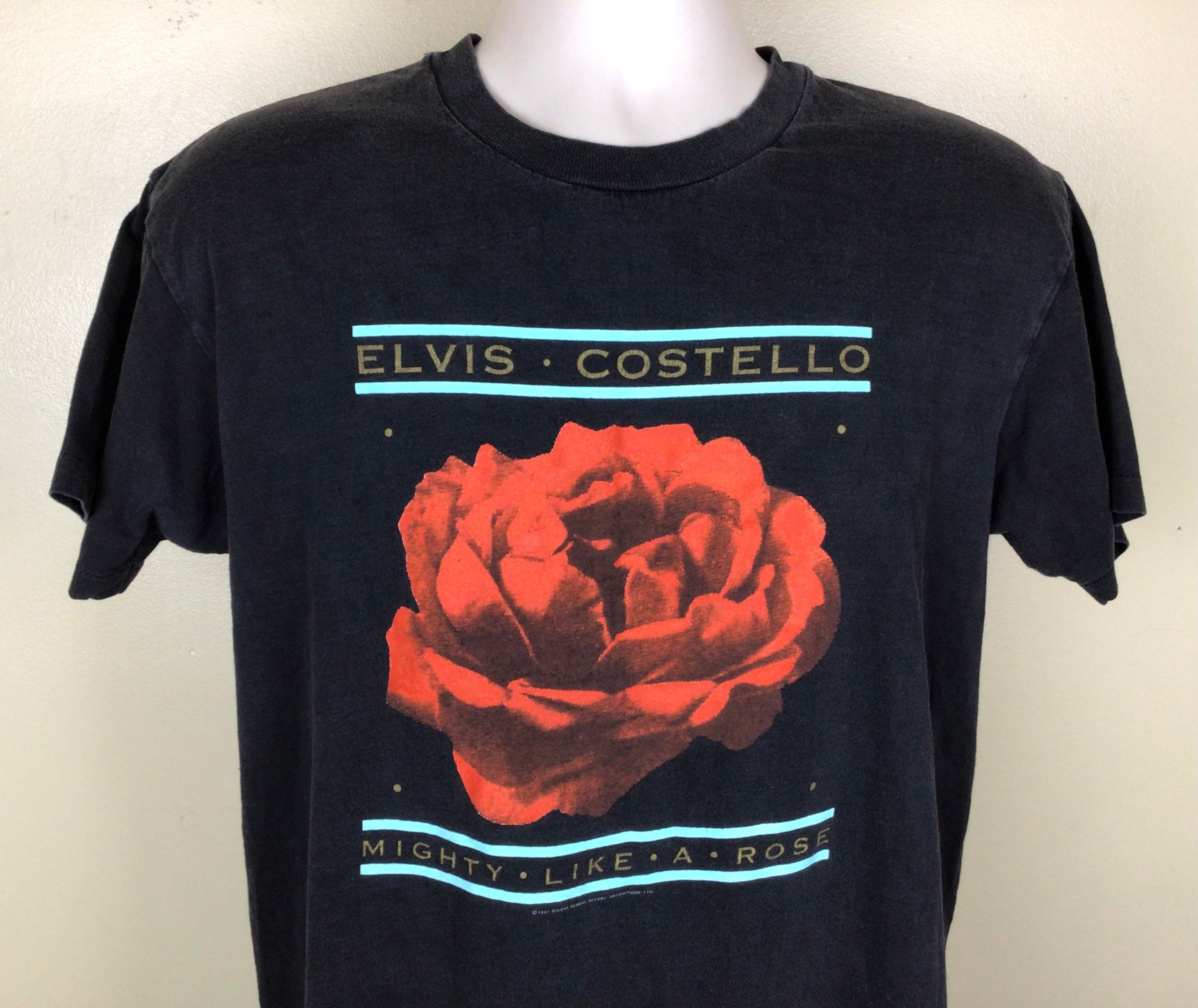 ヴィンテージ 1991 エルヴィス コステロ Tシャツ ブラック L 90 ヴィンテージ 1991 エルヴィス コステロ Tシャツ ブラック L 90