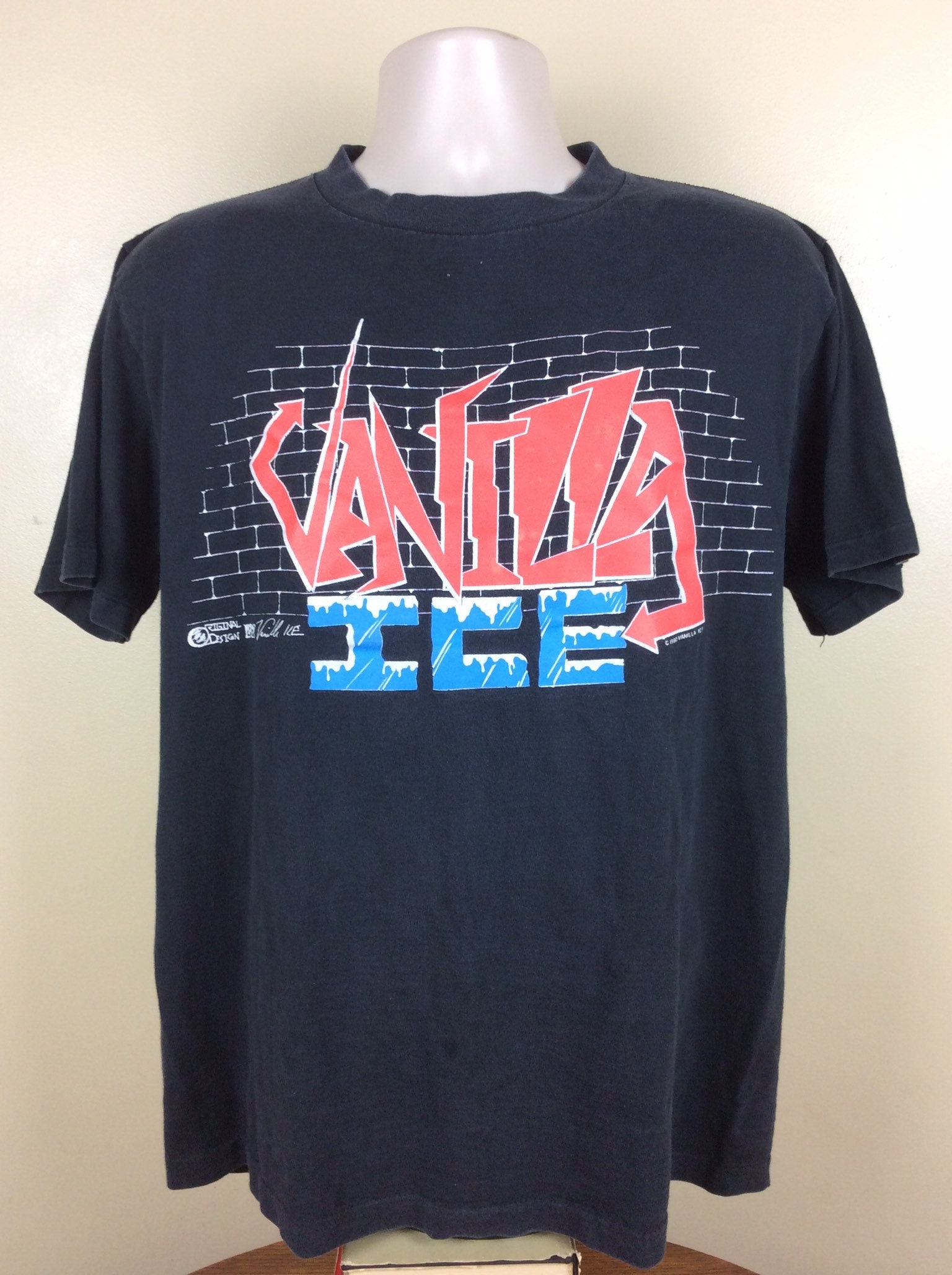 Vintage Vanilla Ice 1990 Ice Ice Baby To The Extreme Tour Rap Tee Conc –  Black Shag Vintage