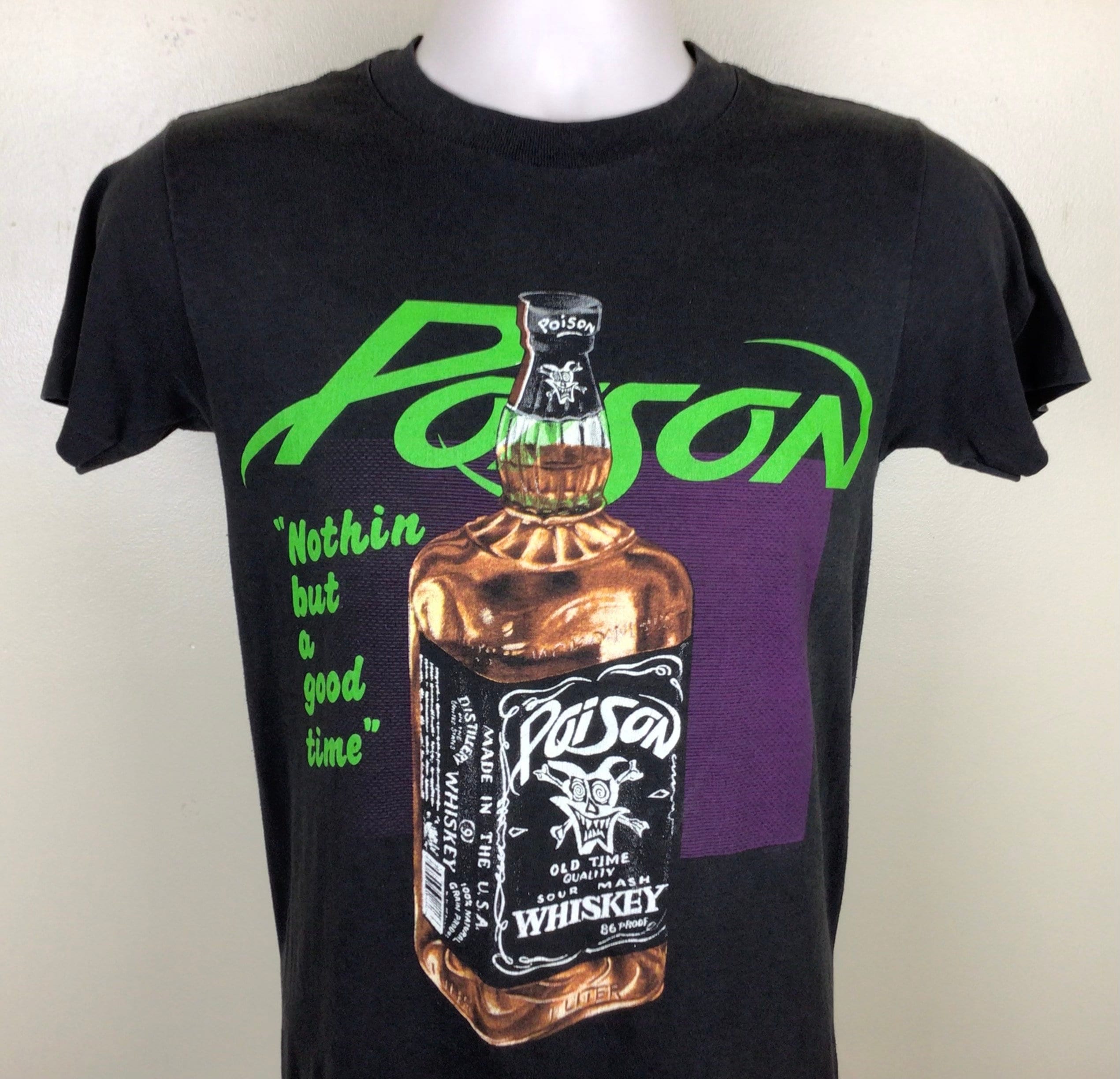 Vtg 1989 Poison Nothin but A Good Time T-shirt Black M 80s Glam
