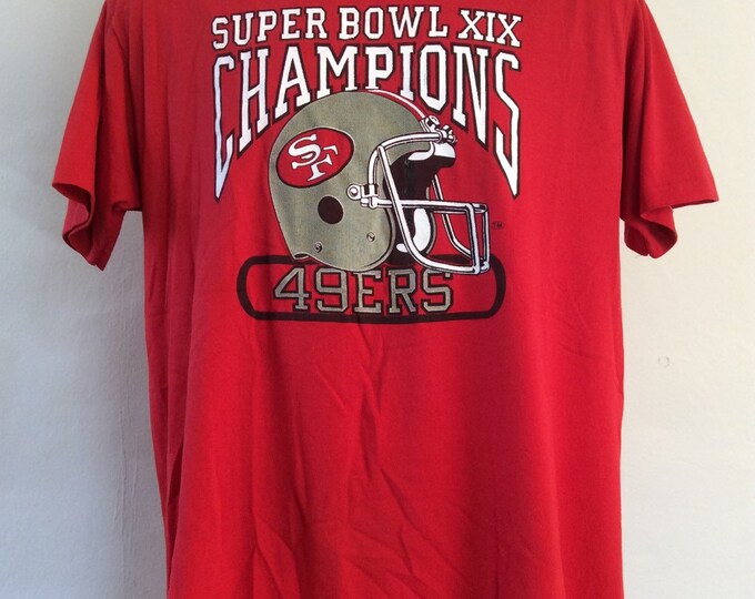 Vtg 1985 San Francisco 49ers Super Bowl XIX Champions T-shirt - Etsy