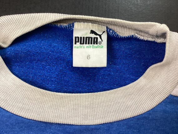 Vtg 80s Puma Color Block Ringer Crewneck Sweatshi… - image 4