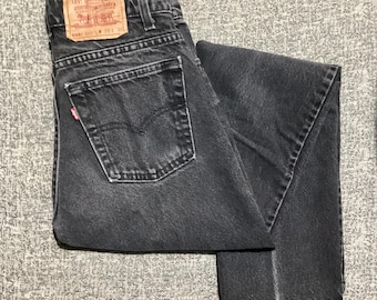 Vtg 90s Levi's 501 0660 Faded Black Button Fly Jeans 29 X 32 Vtg 90s Levi's 501 0660 Faded Black Button Fly Jeans 29 X 32