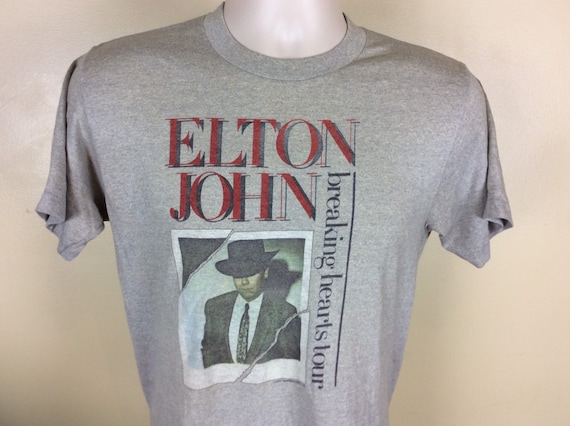 80´s エルトンジョン ブレイキング ハーツ ツアー Tシャツ# 販促通販