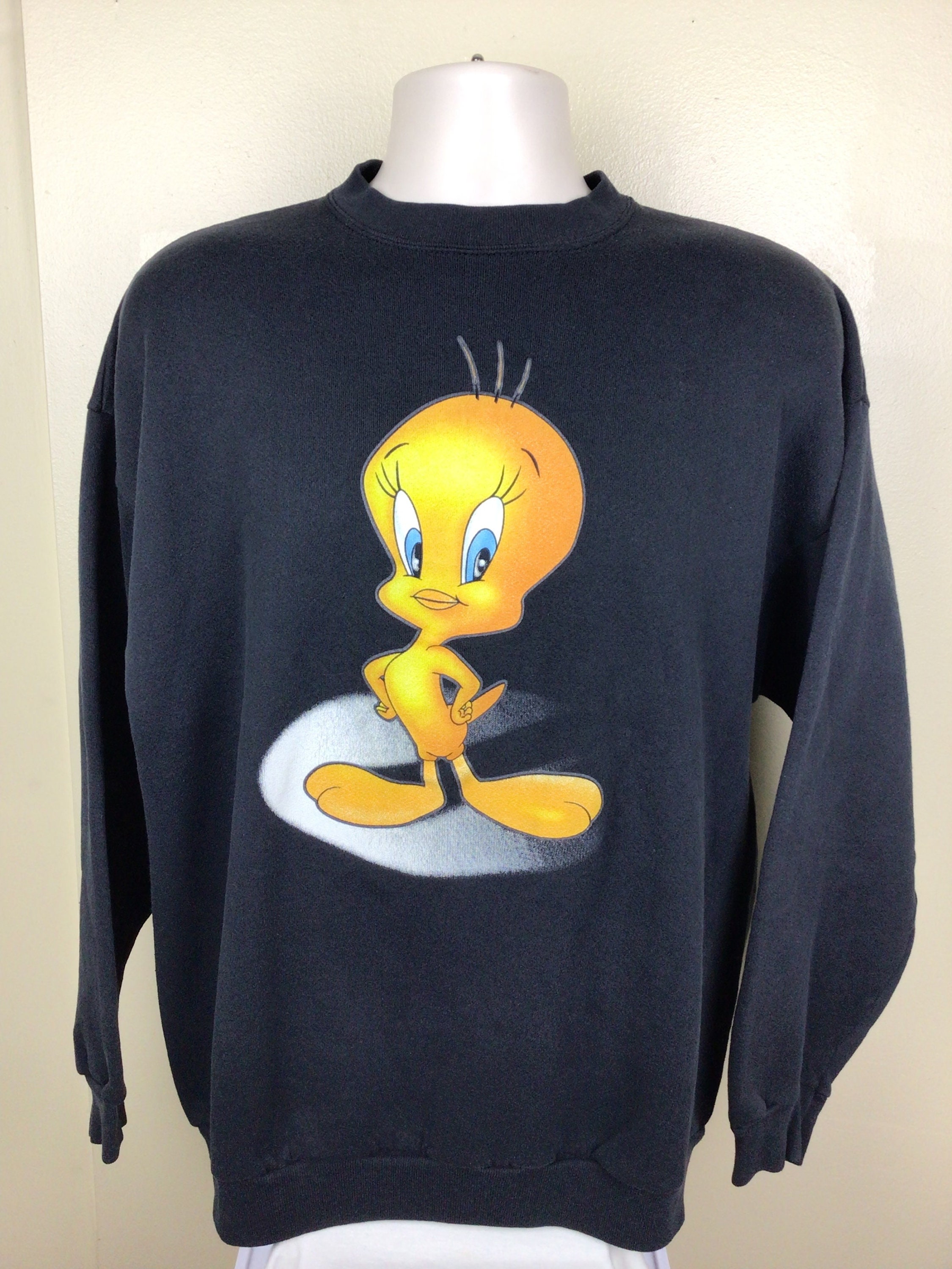 90's USA製　Looney Tunes Tweety sweat Vintage 90s Tweety Bird Looney Tunes All Over Print T-Shirt
