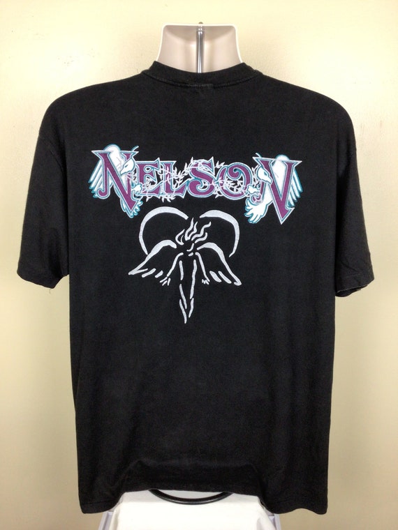 Vtg 1990 Nelson T-Shirt Black XL 90s Heavy Metal … - image 4