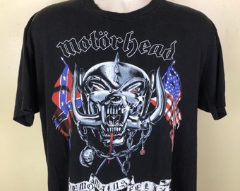 Vtg 1991 Motörhead Concert T-Shirt Black XL 90s Hard Rock Heavy Metal Band Lemmy Kilmister Motorhead