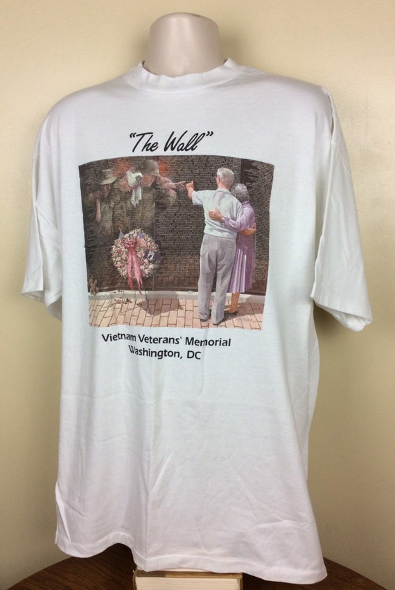 Vtg 80s Vietnam War Memorial T-Shirt White XXL/XX… - image 4