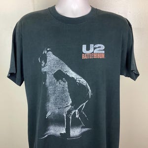 ヴィンテージ 1988 U2 ラトル・アンド・ハム Tシャツ ブラック L 80 
