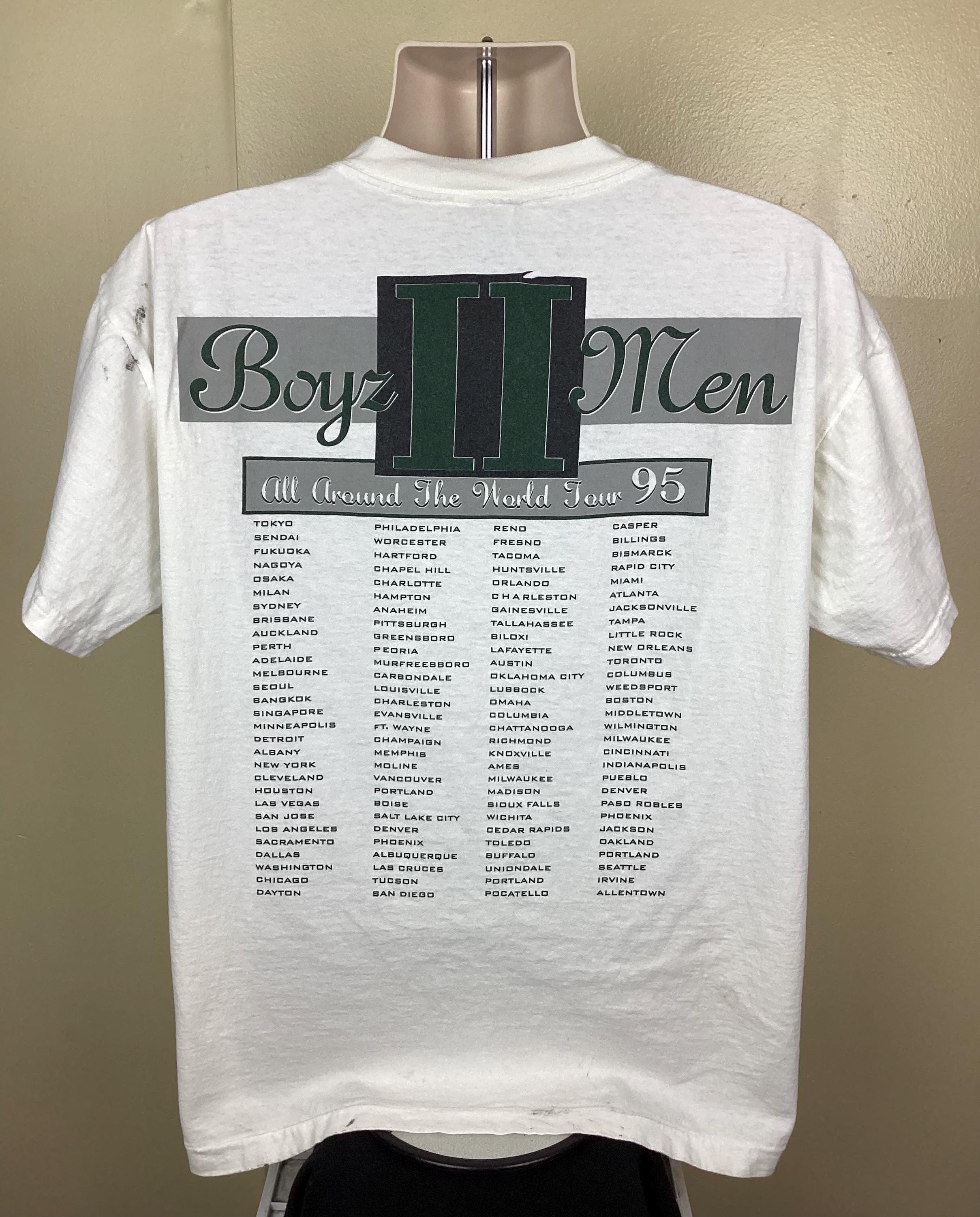 Vtg 1995 Boyz II Men Concert T-shirt White XL 90s Pop Hip Hop 