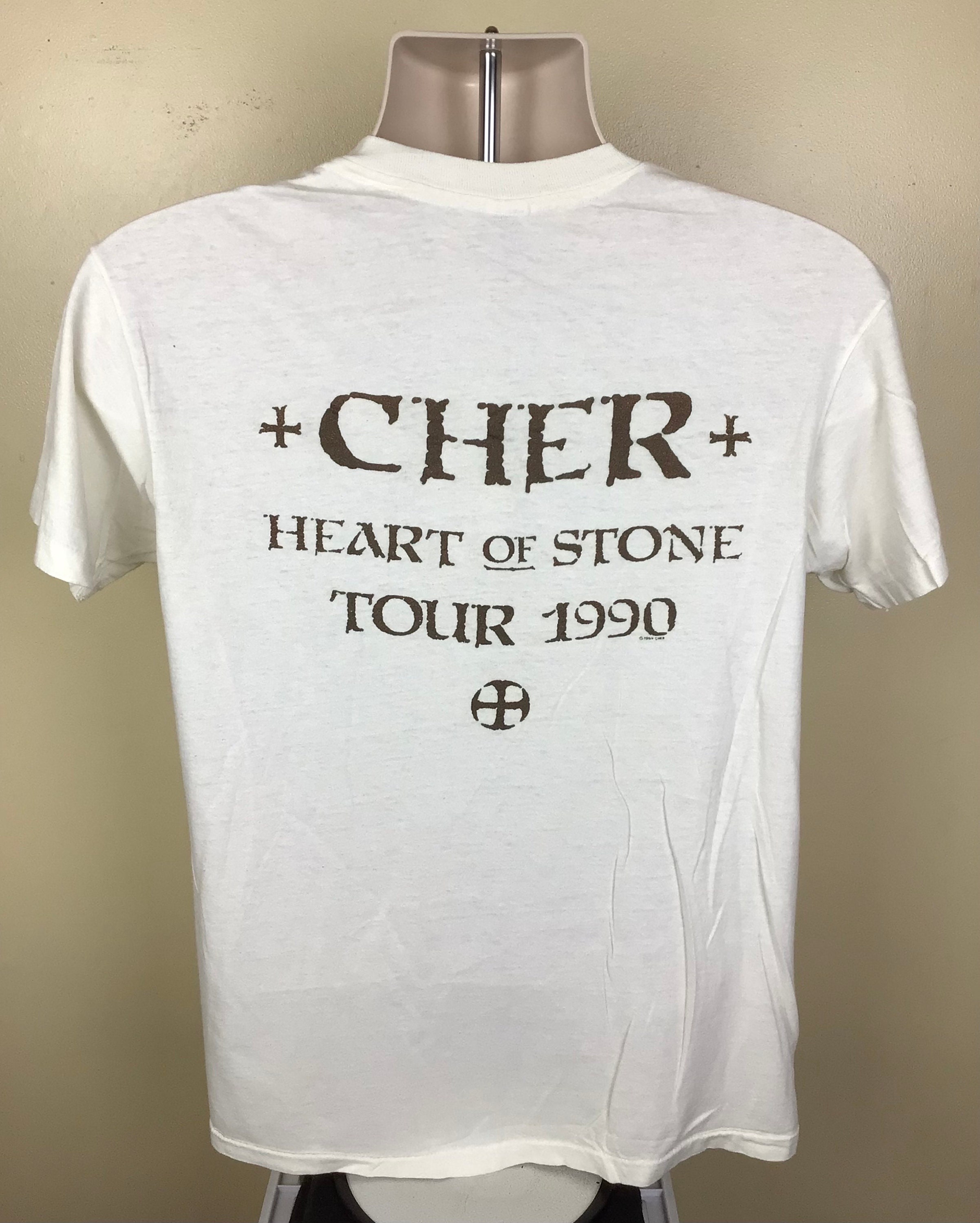 トップス 90s tour CHER MUSIC T-shirt / size/ L Vintage 1990 Cher Heart of Stone Concert Tour T Shirt - Etsy