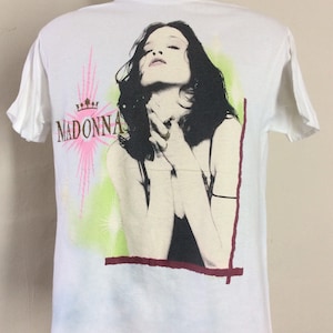 Vtg 1989 Madonna Like A Prayer T-shirt White M/L 80s Pop Vtg 1989 Madonna Like A Prayer T-shirt White M/L 80s Pop