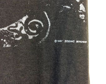 Vtg 1987 Zodiac Mindwarp T-shirt Black M 80s Hard Rock Band