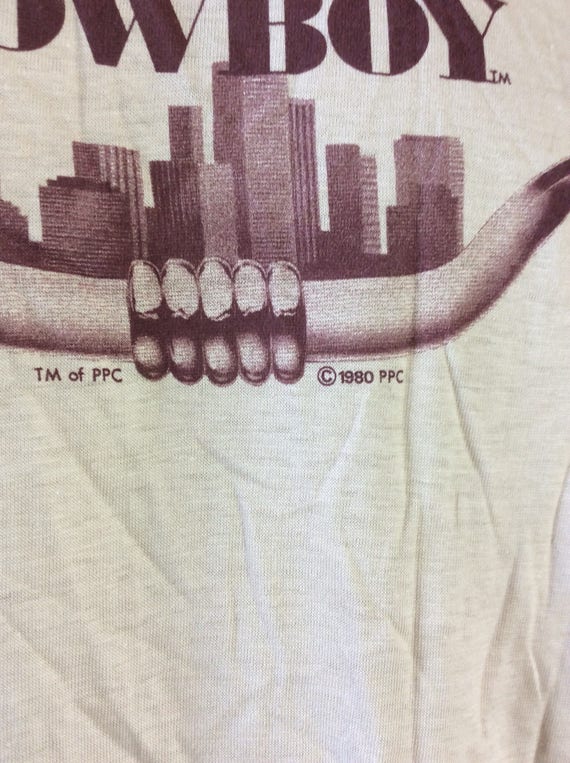 Vtg 1980 Urban Cowboy T-Shirt Beige 80s John Trav… - image 4