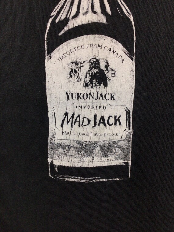 Vtg 90s Yukon Jack Mad Jack T-Shirt Black L Singl… - image 5