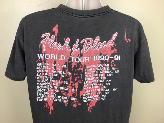 ヴィンテージ 1990 ポイズン コンサート Tシャツ 色あせた