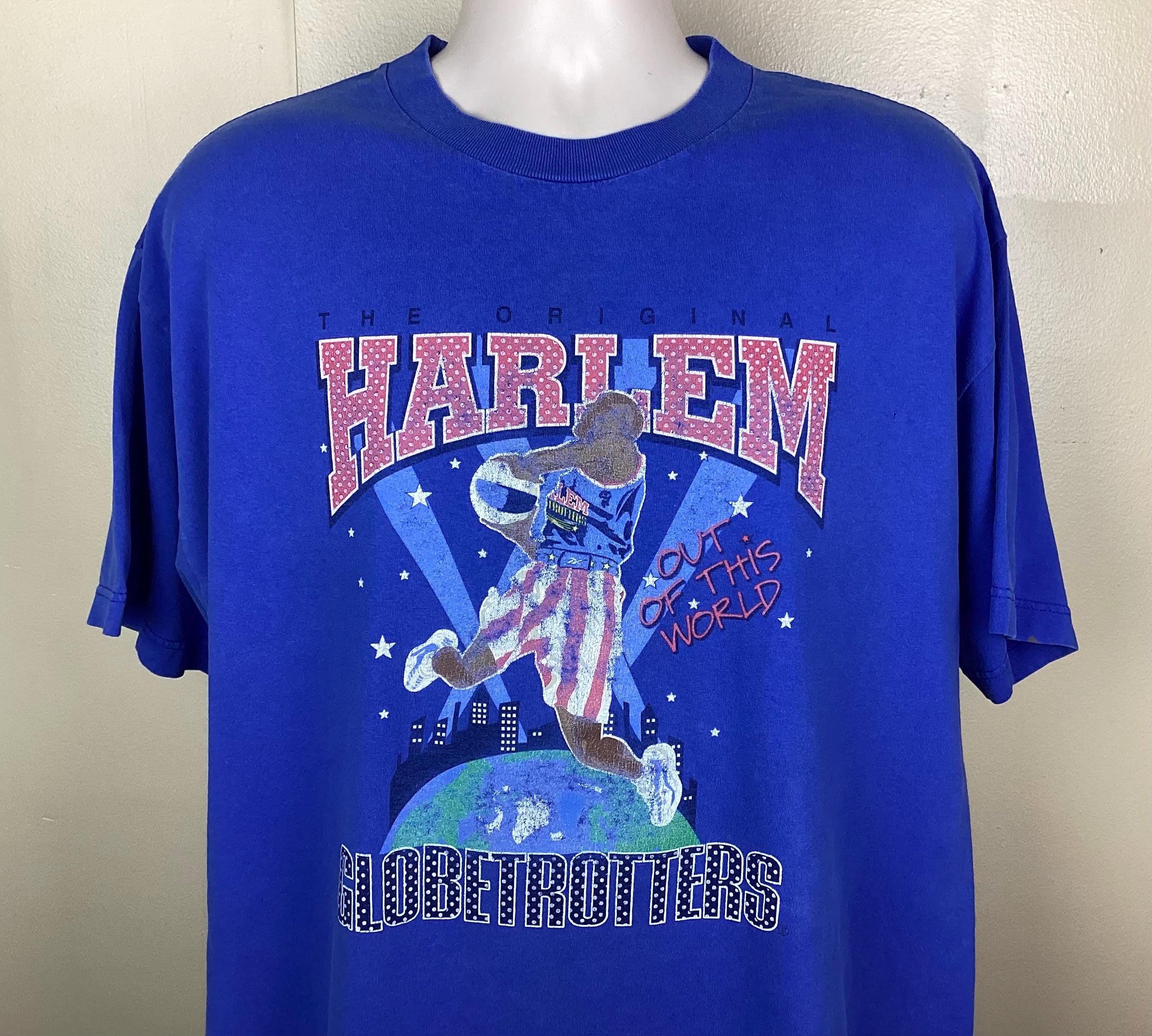 Vtg 90s Harlem Globetrotters T-shirt Blue XL Basketball Team - Etsy