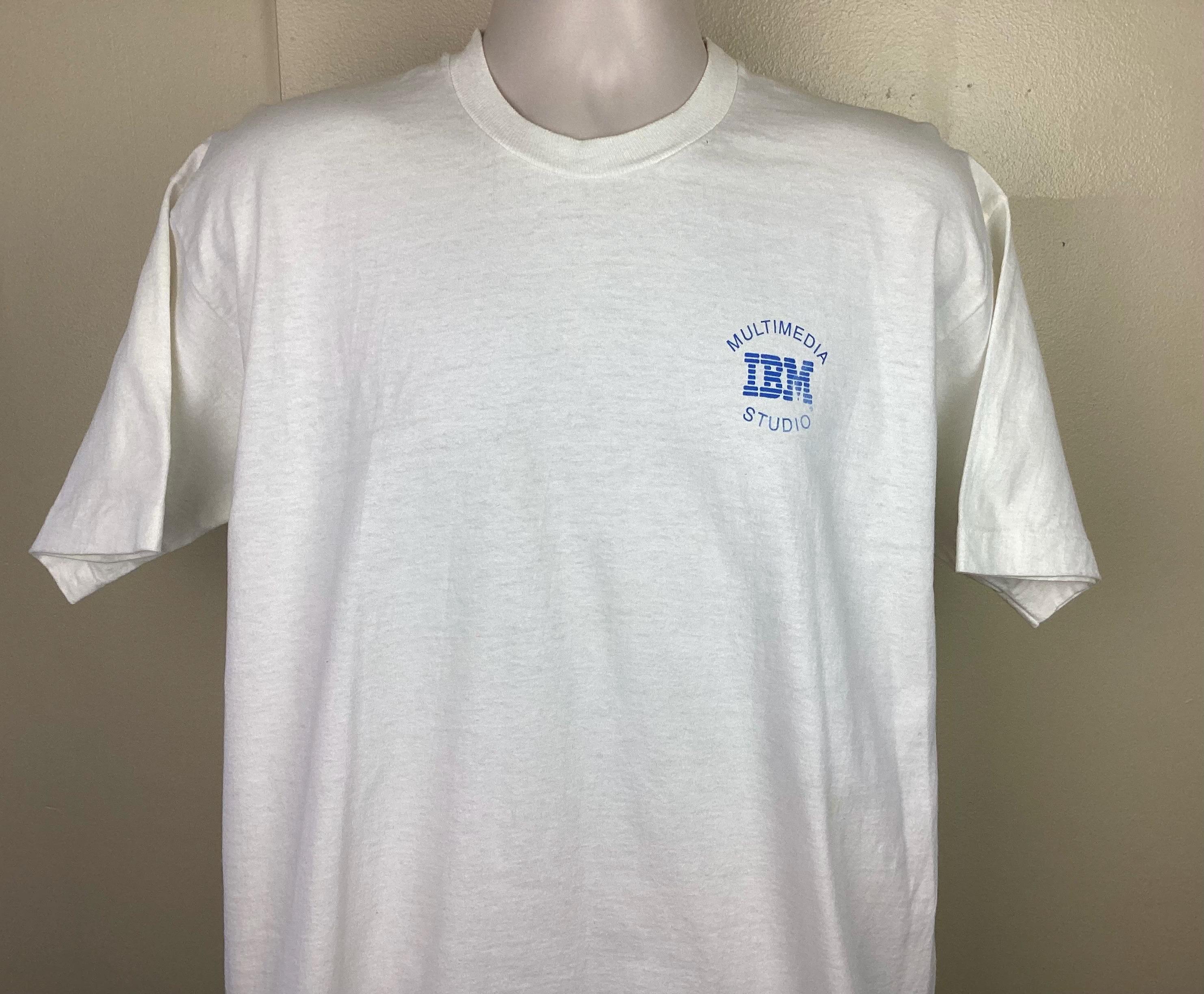 ヴィンテージ　両面プリント　IBM 企業 Tシャツ　ビンテージ　90年代　USA ヴィンテージ 90年代初頭 IBM マルチメディアスタジオ Tシャツ