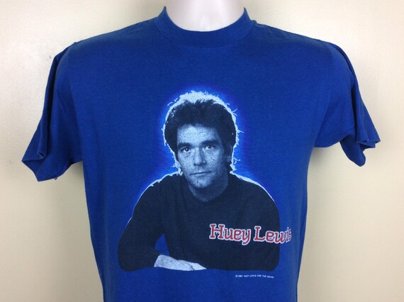 ヴィンテージ 1984 ヒューイ・ルイス＆ザ・ニュース Tシャツ ブルー S 