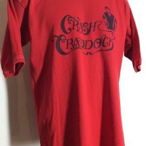 Vtg 70s 80s Crash Craddock Jersey Style T-Shirt Red M/L Country Rock Rockabilly Music image 2