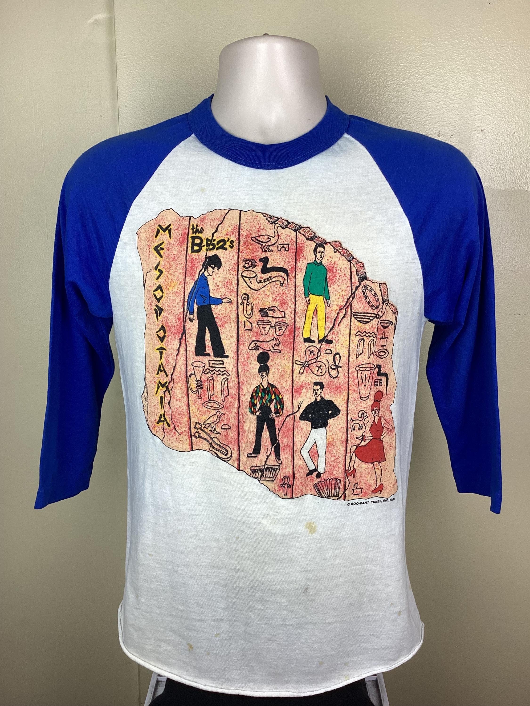 Vtg 1982 the B-52's Mesopotamia Raglan Jersey Style Concert T