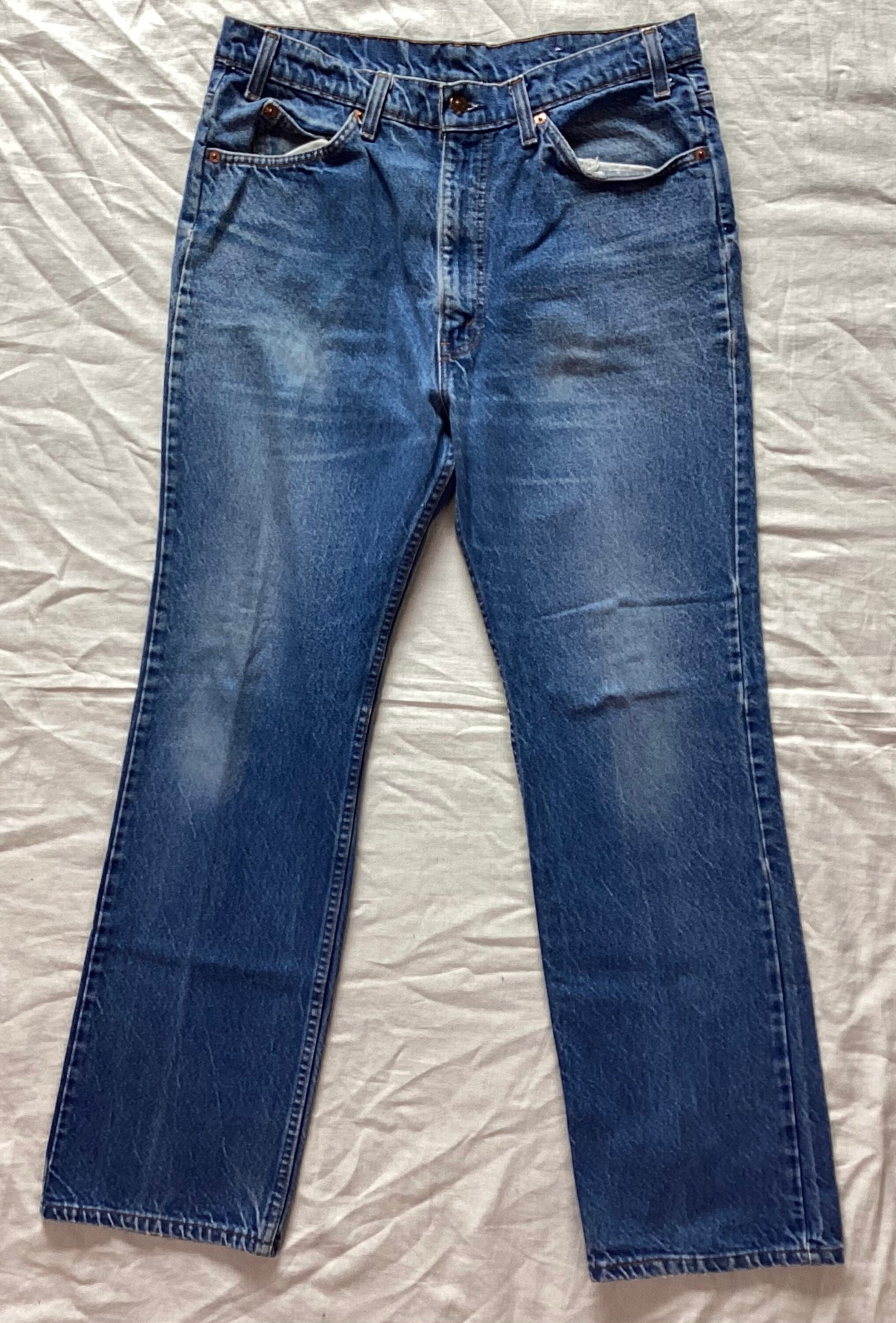 Vtg 80s 90s Levi's 517 Orange Tab Jeans W36 L32 Blue Medium