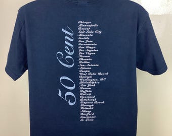 Vtg 2005 50 Cent G Unit Concert T-shirt Black M/L Rap Group Rapper