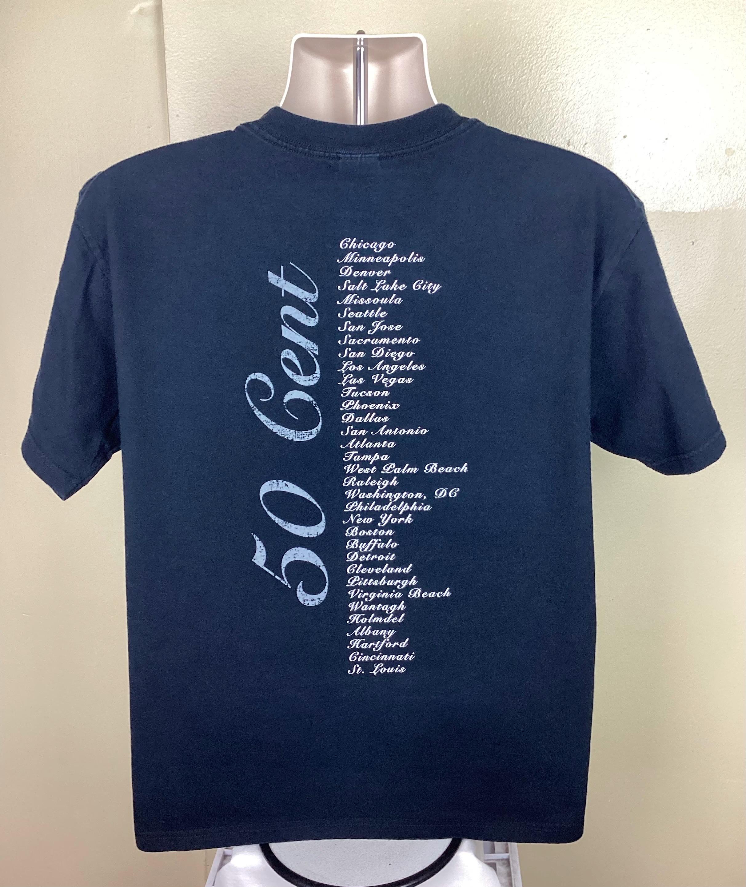 Vtg 2005 50 Cent G Unit Concert T-shirt Black M/L Rap Group Rapper