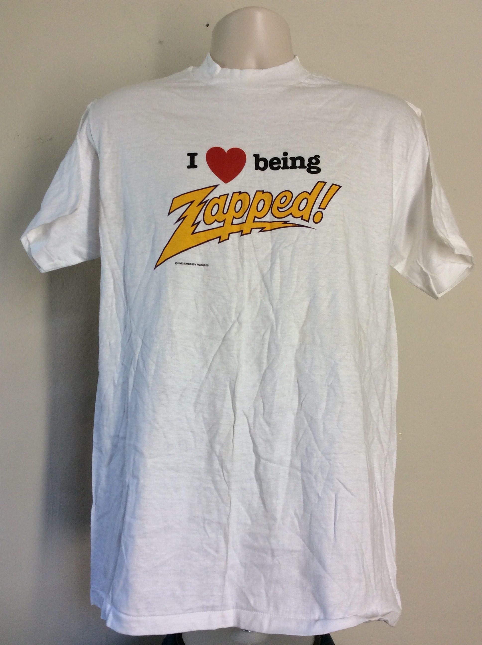 Vtg 1982 I Love Being Zapped Movie T-shirt L 80s Scott Baio Teen Sex Comedy  - Etsy, image size:1936x2592