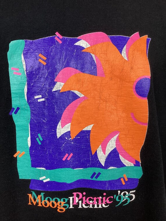 90’S CRAZY WEEK 95 T-シャツ Vtg 1995 Moog Picnic '95 T-shirt Black XL 90s Vaporwave