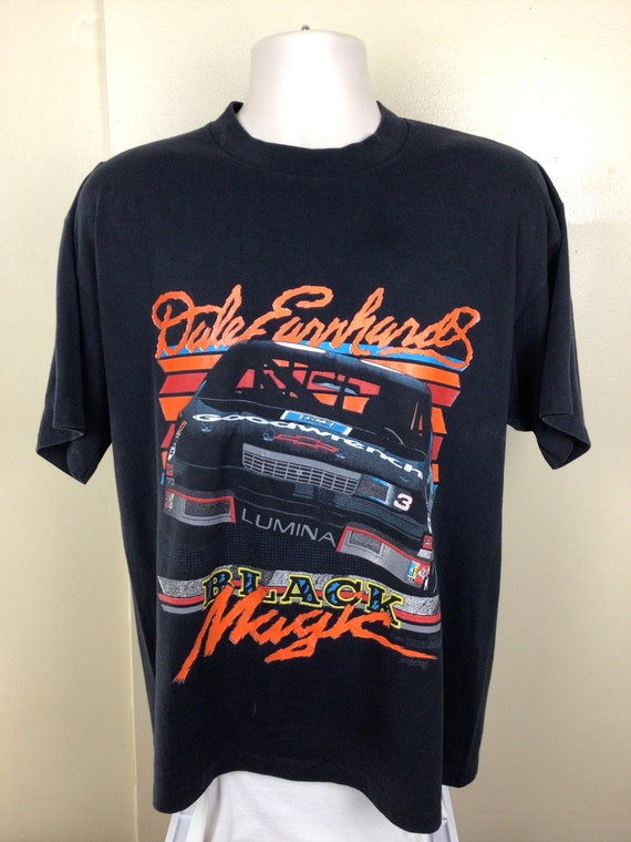 Vtg 1990 Dale Earnhardt Black Magic T-shirt XL 90s Nascar