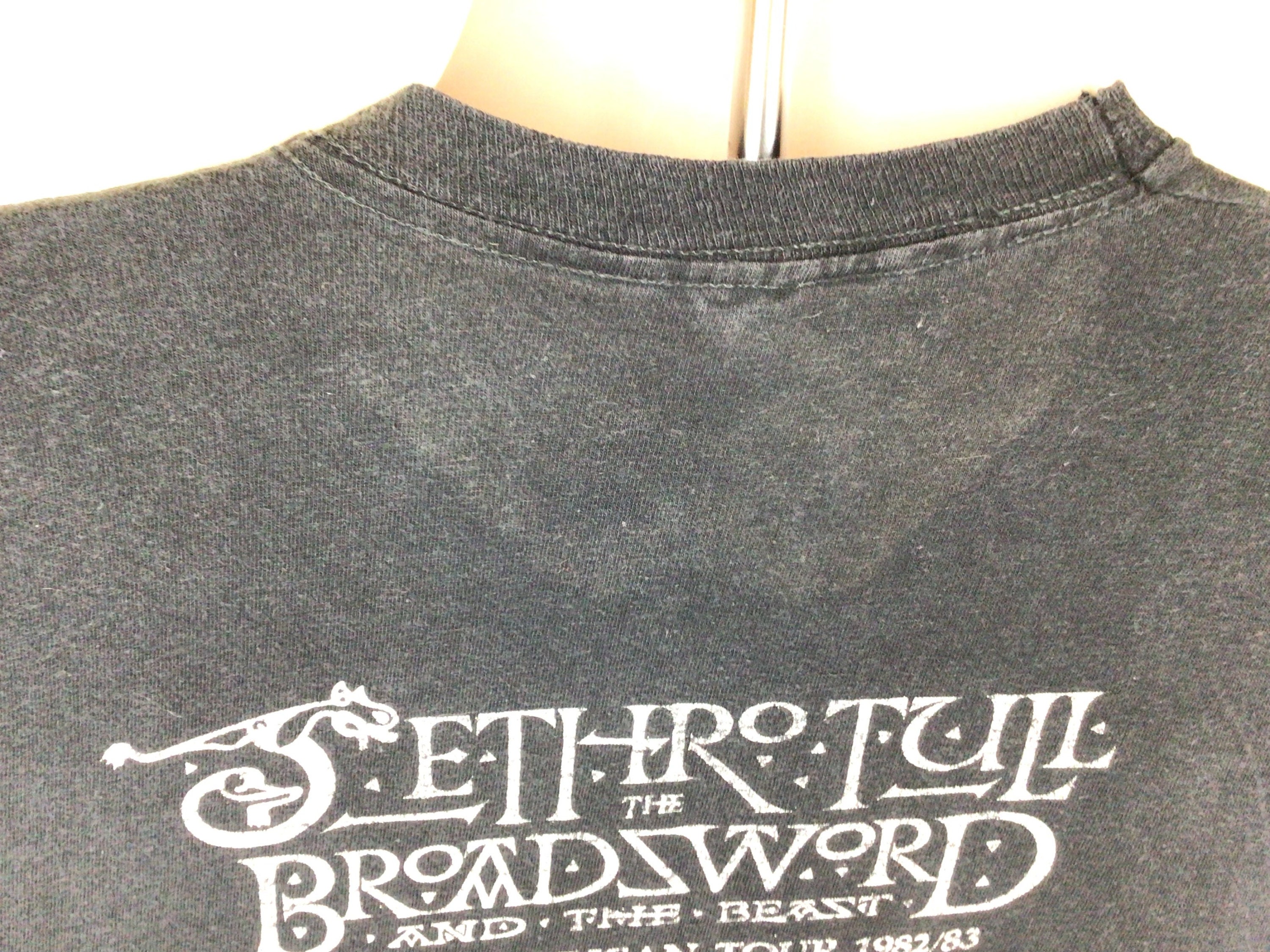 Vintage 1982 Jethro Tull Concert T-shirt Black M 80s