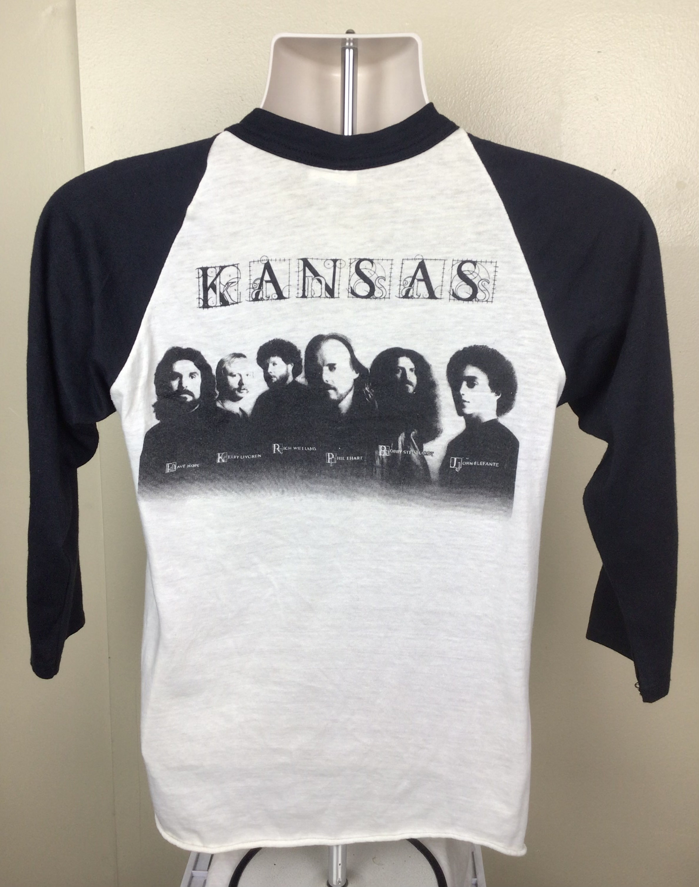 貴重 70s ビンテージ【KANSAS】ラグラン バンドTシャツ ボロビンテージ 貴重 70s ビンテージ【KANSAS】ラグラン バンドTシャツ ボロ