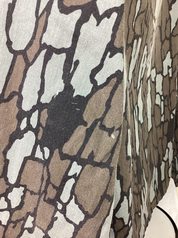 Vtg 80s Trebark Camouflage Shirt Jacket Brown Gray Size S