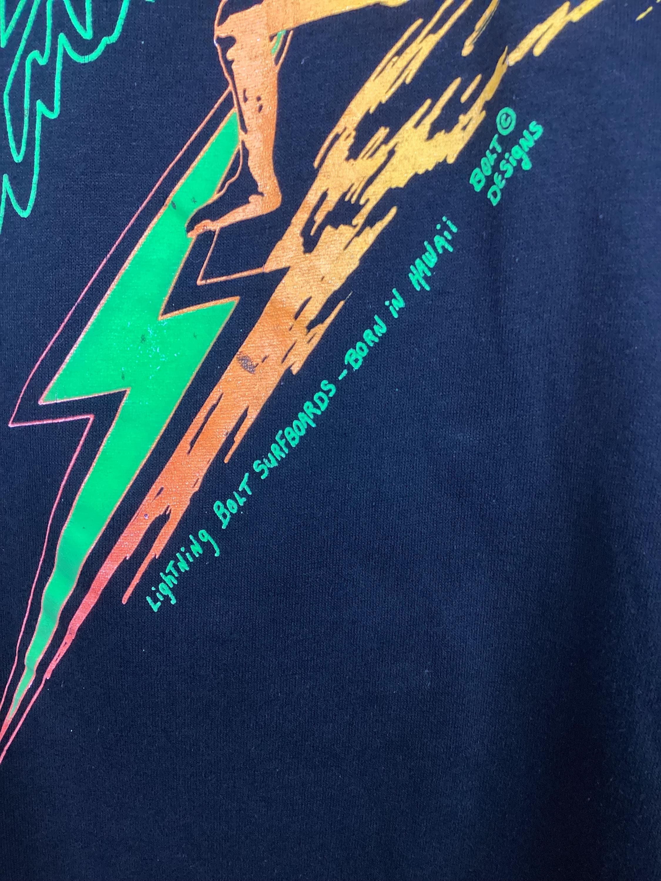 70s ビンテージLightning Bolt 希少パイル サーフシャツ 70s ヴィンテージ ライトニング ボルト オールドサーフTシャツ｜Yahoo