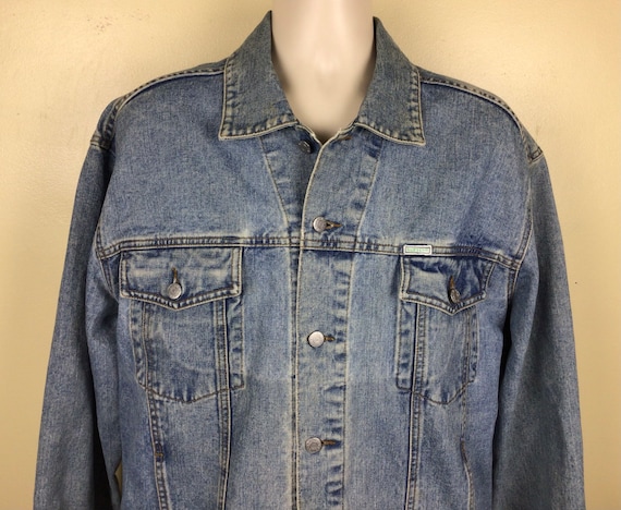 Vtg 90s Guess USA Denim Trucker Jacket Blue L Made in USA Jean - Etsy