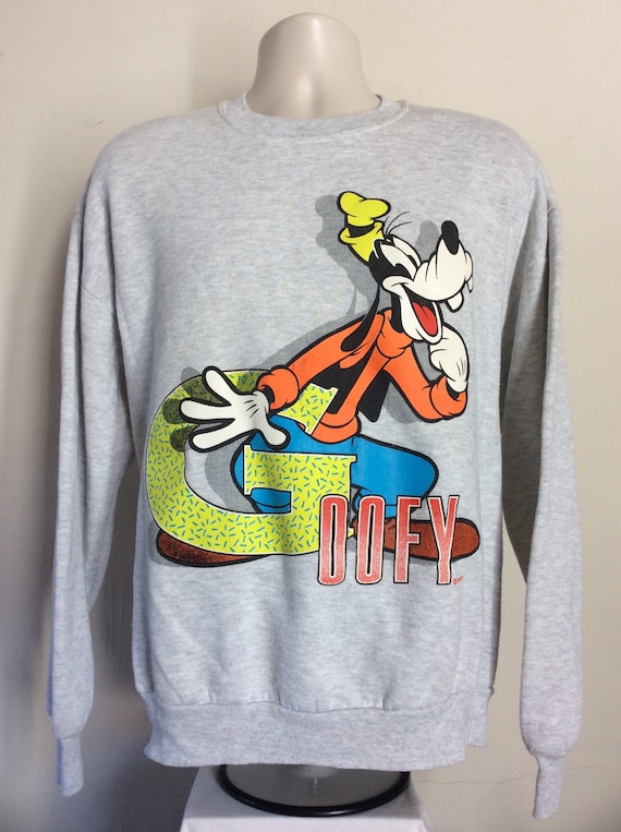 Vtg Early 90s Disney Goofy Sweatshirt Heather Gray XL | Etsy