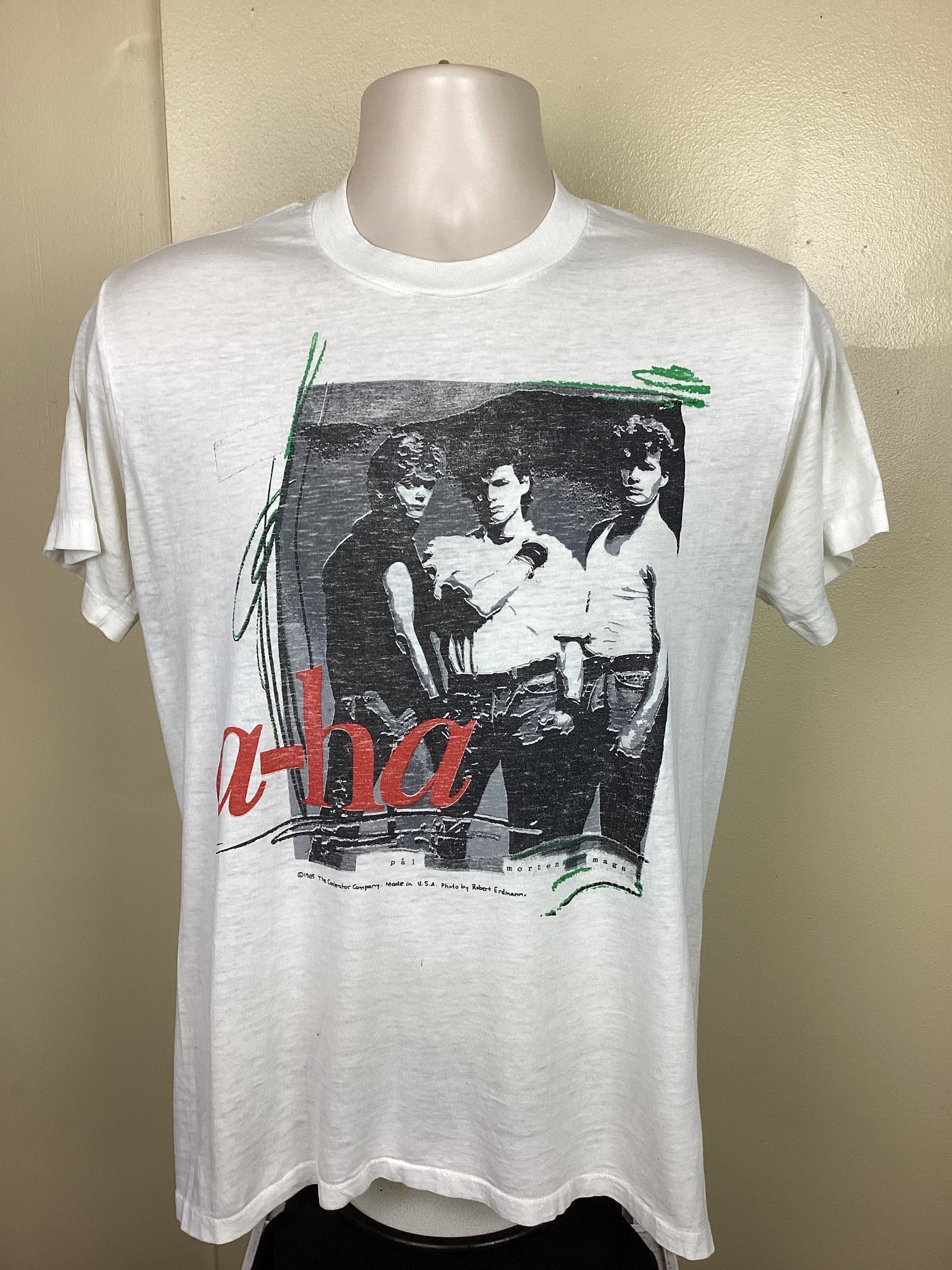 【35％OFF】 T-shirt A-ha 1985 Vtg White Pop Wave New Synthpop Aha M/l トップス