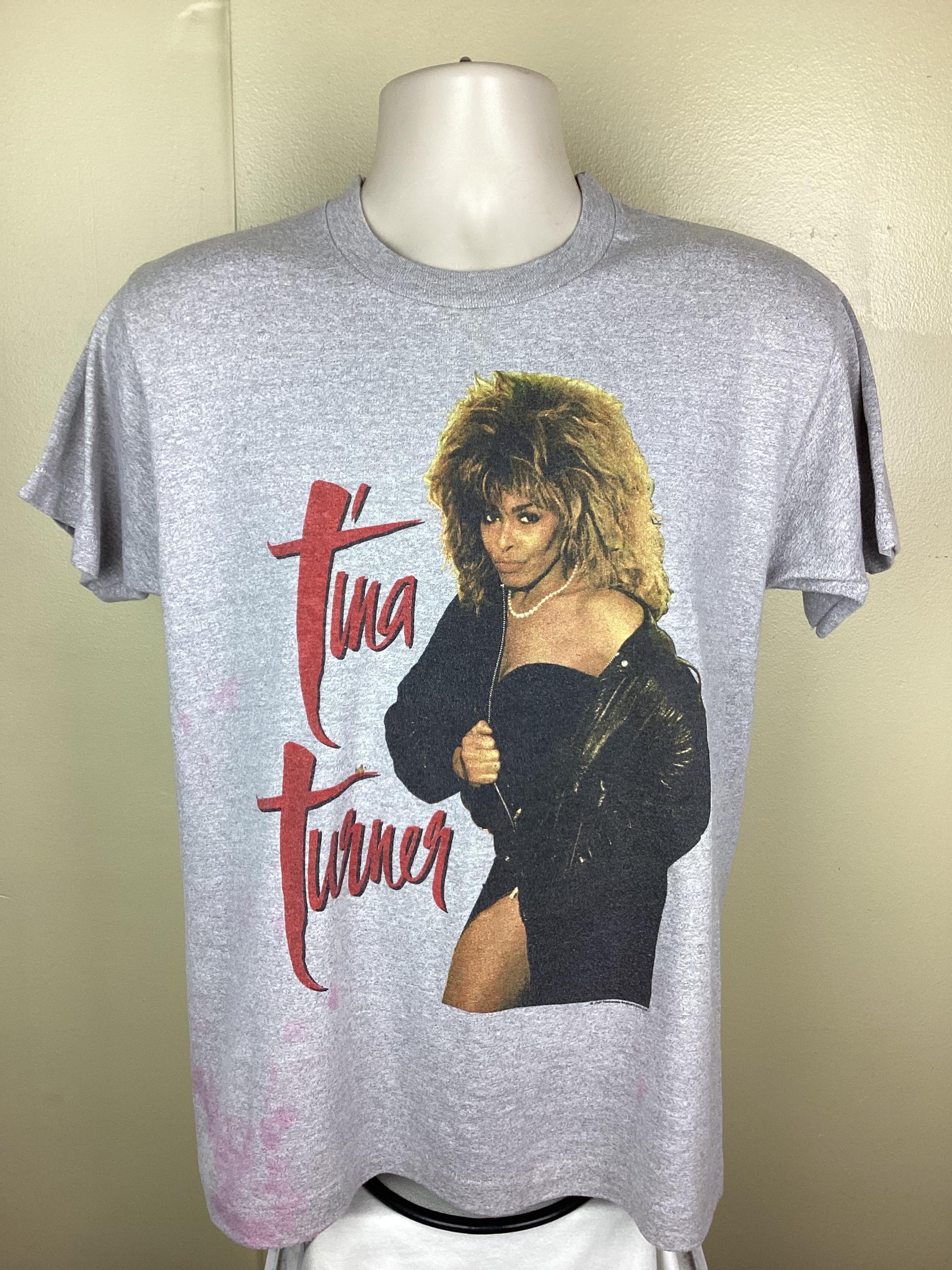 Vtg 1987 Tina Turner Concert T-shirt Heather Gray M/L 80s Pop R&B