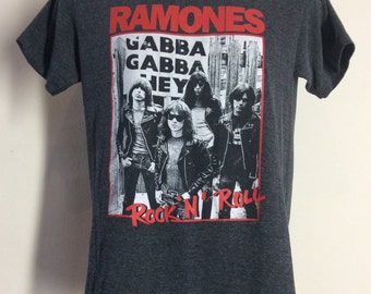 ヴィンテージ 80年代 ラモーンズ ガバガバ ヘイ Tシャツ グレー