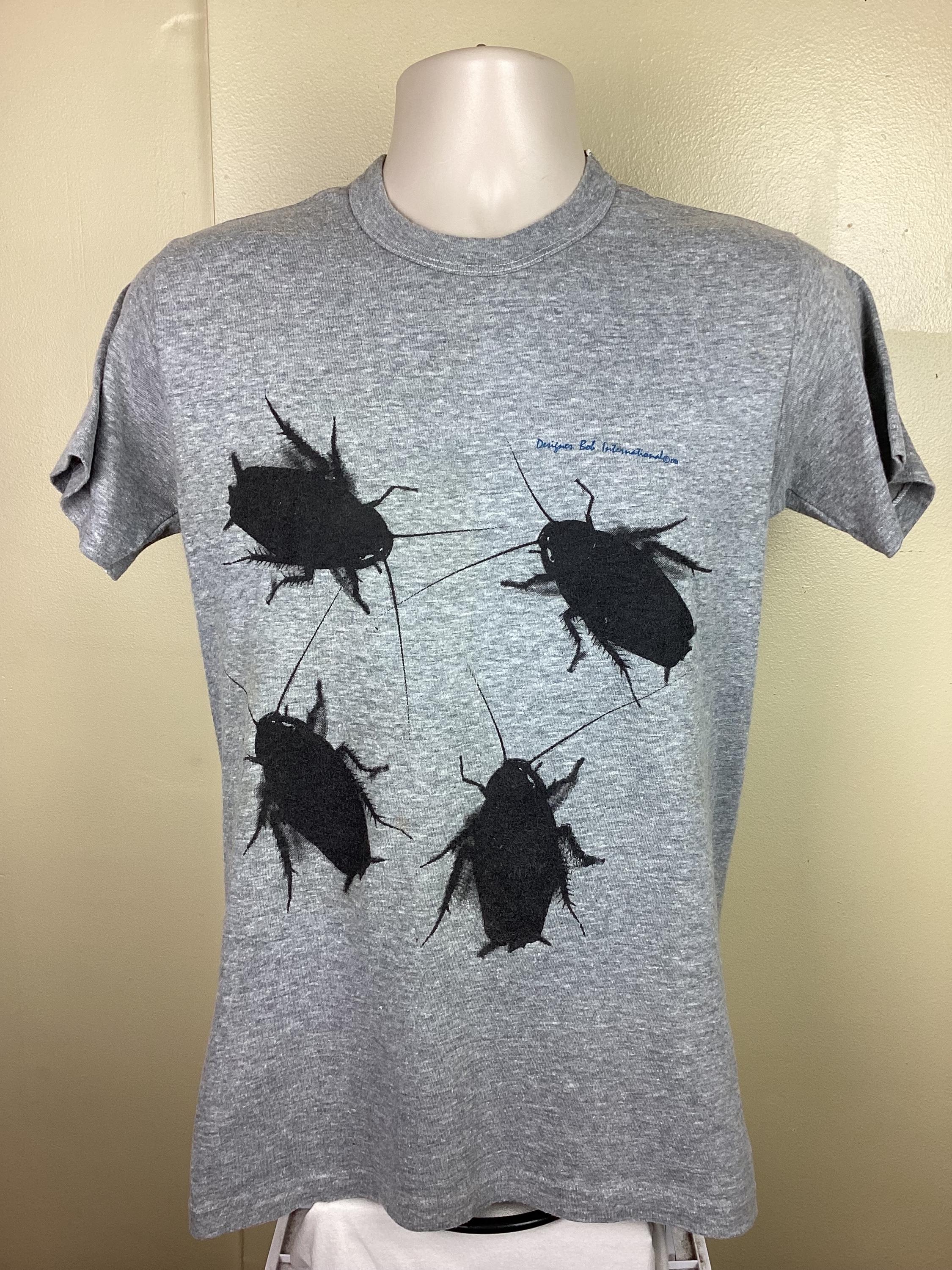 Vtg 1981 Cockroaches Double Sided T-shirt Heather Gray M 80s