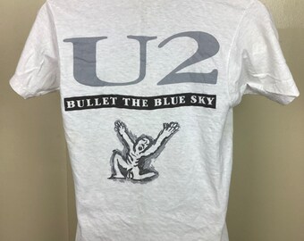 80s USA製 U2 バンドTシャツコピーライト 1987 シングルステッチ VINTAGE - 80s USA製 U2 バンドTシャツコピーライト 1987